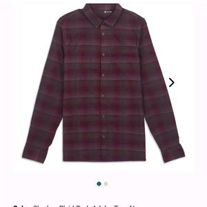 Lululemon plaid button down shirt